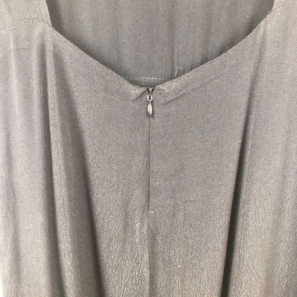 NWT Lulus- Capsleeve black long dress maxi with back keyhole slits size: s - Picture 15 of 16